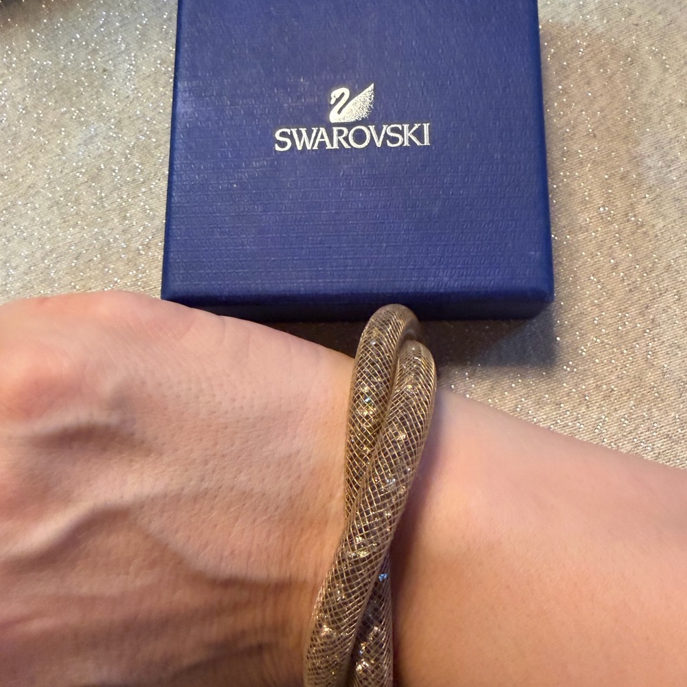 Swarovski Gold-Tone Mesh Bracelet